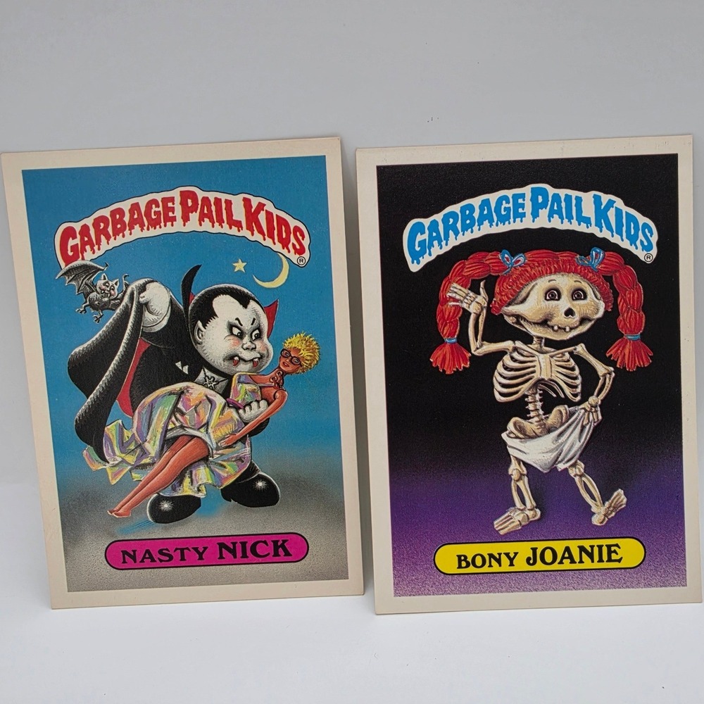 1986 Garbage Pail Kids Giant Stickers Nasty Nick 1a Bony Joanie 2a Topps Vintage